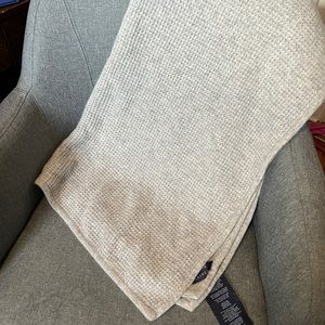Grey Ralph Lauren cashmere blanket scarf